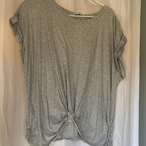 Calvin Klein Gray Short Sleeve Knotted Tee